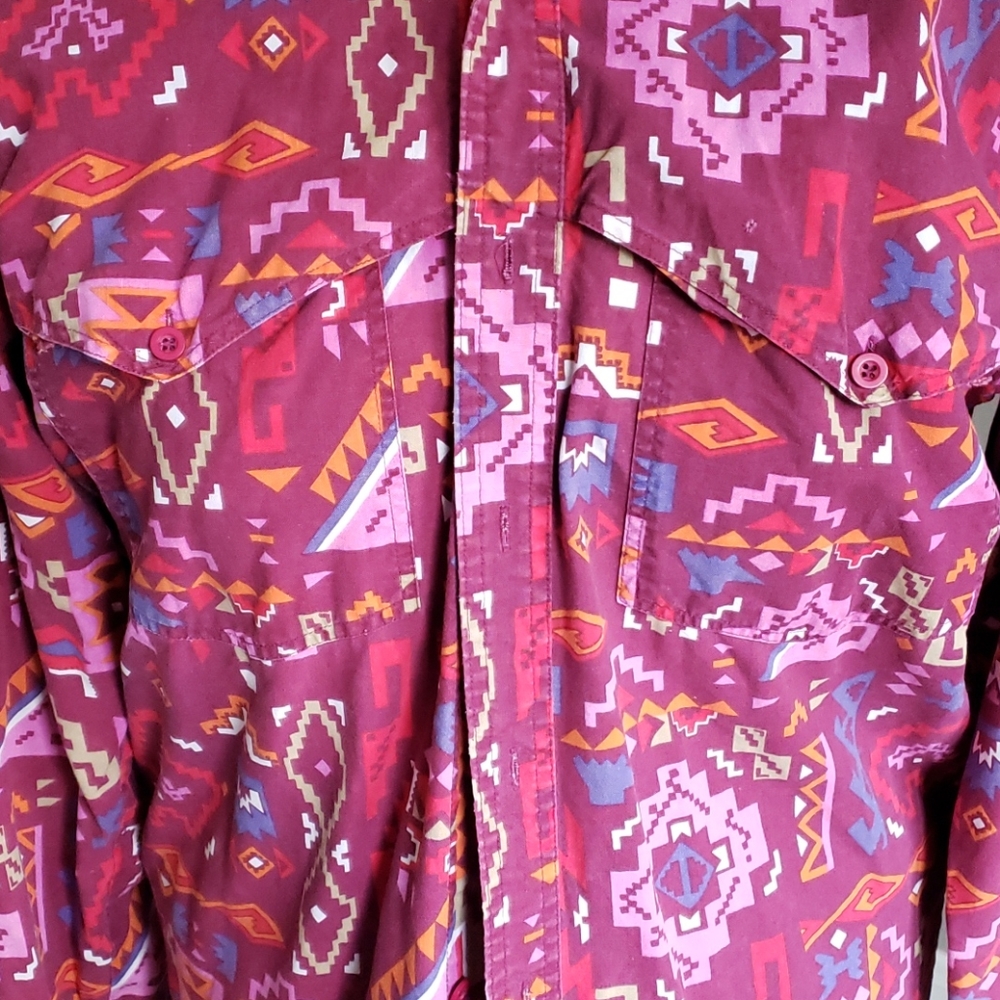 Vintage Tribal Pattern Button Down - image 3